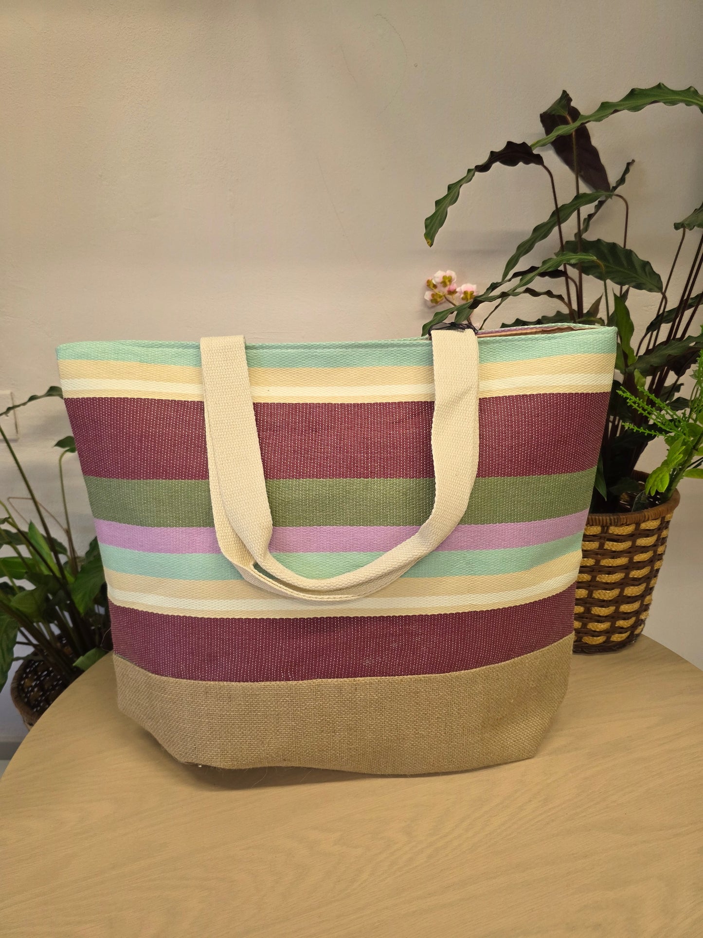 Borsa Mare a righe multicolore Mimì-Muà