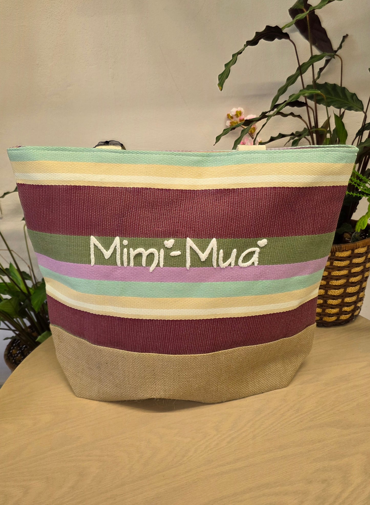 Borsa Mare a righe multicolore Mimì-Muà