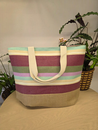 Borsa Mare a righe multicolore Mimì-Muà