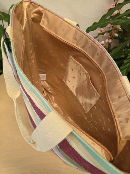 Borsa Mare a righe multicolore Mimì-Muà