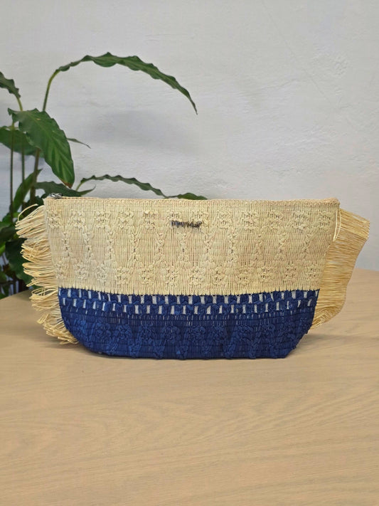 Portaoggetti in paglia Blu