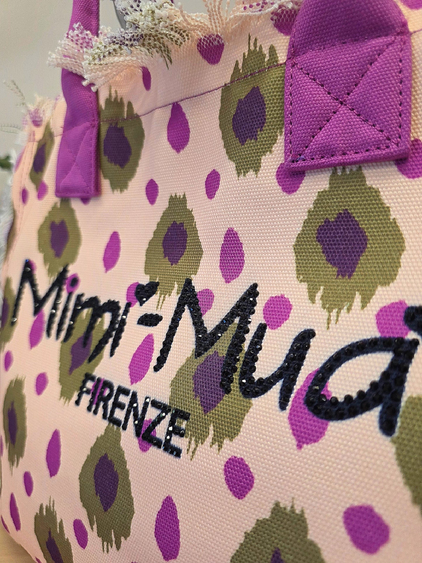 Borsa grande Lilla e verde Mimì-Muà