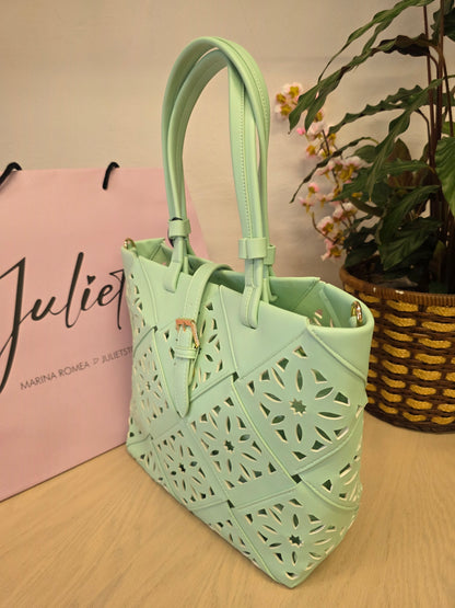 Borsa Verde Acqua Traforata Mimì-Muà