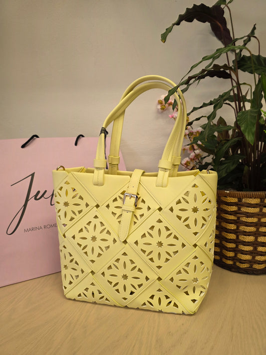 Borsa Giallo chiaro Traforata Mimì-Muà
