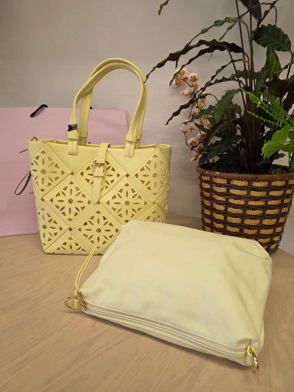 Borsa Giallo chiaro Traforata Mimì-Muà
