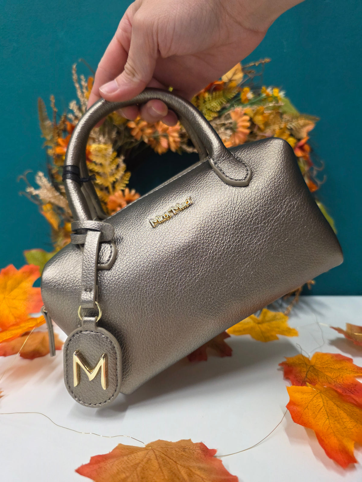 Borsa a Bauletto piccola Cromata
