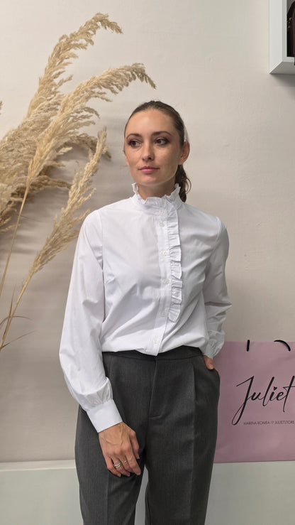 Camicia con Rouches Bianca