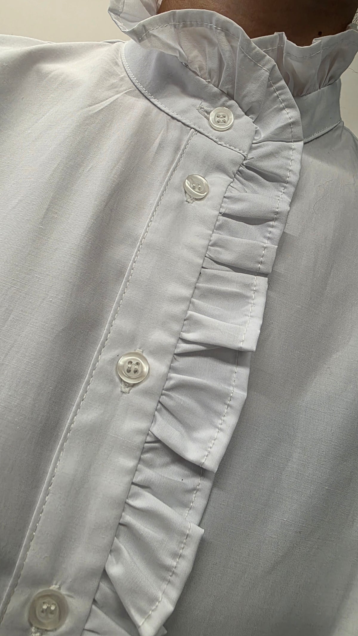 Camicia con Rouches Bianca