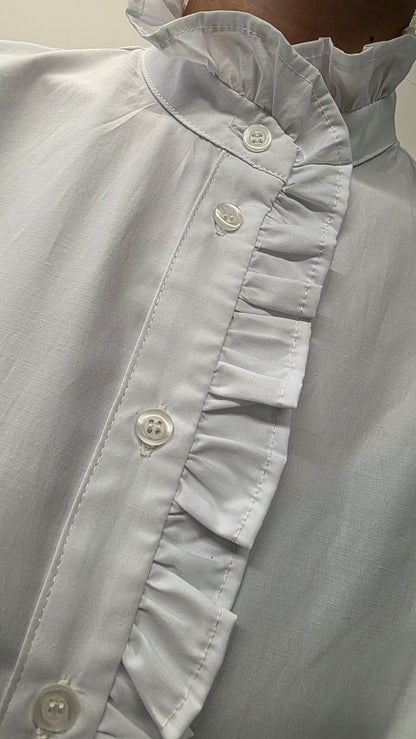 Camicia con Rouches Bianca