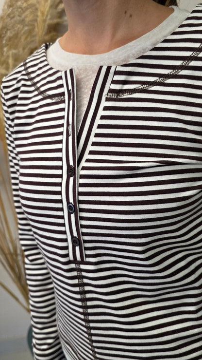 Tshirt manica lunga a Righe