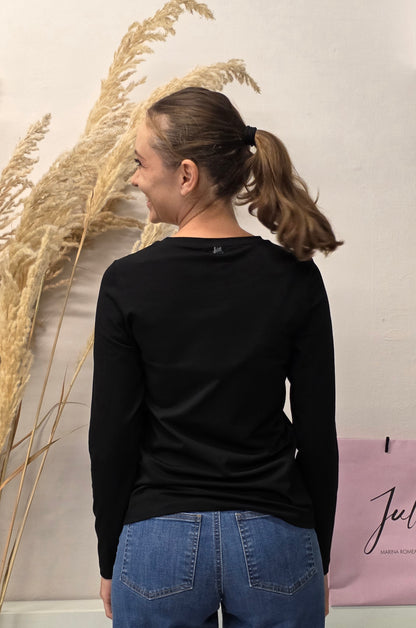 Tshirt manica lunga con Strass