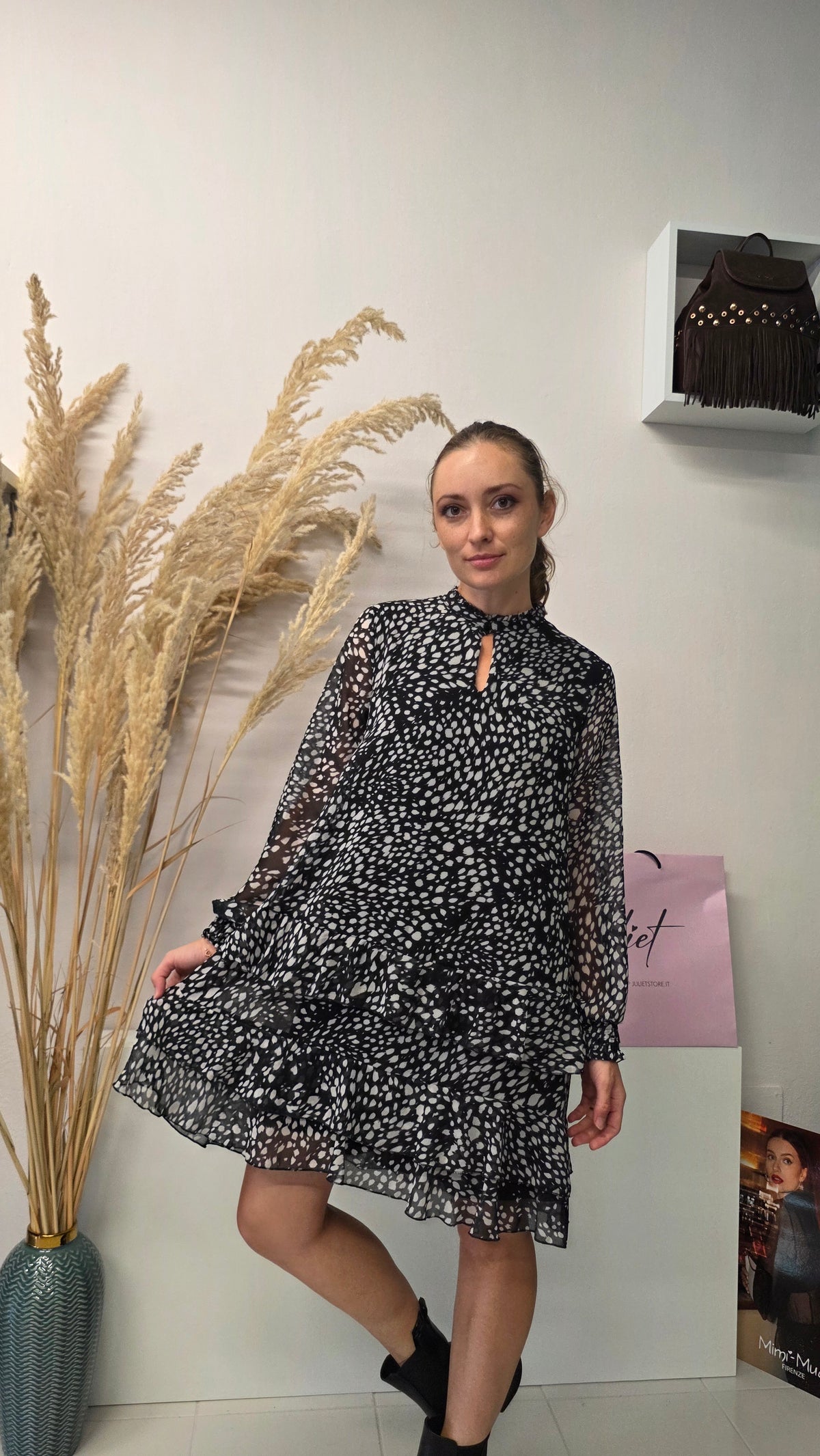 Abito con Balze Animalier