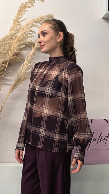 Blusa Burgundy con fiocco