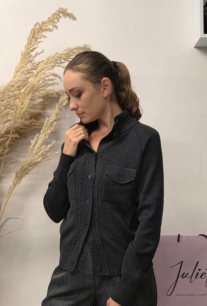 Cardigan Grigio Mimì-Muà