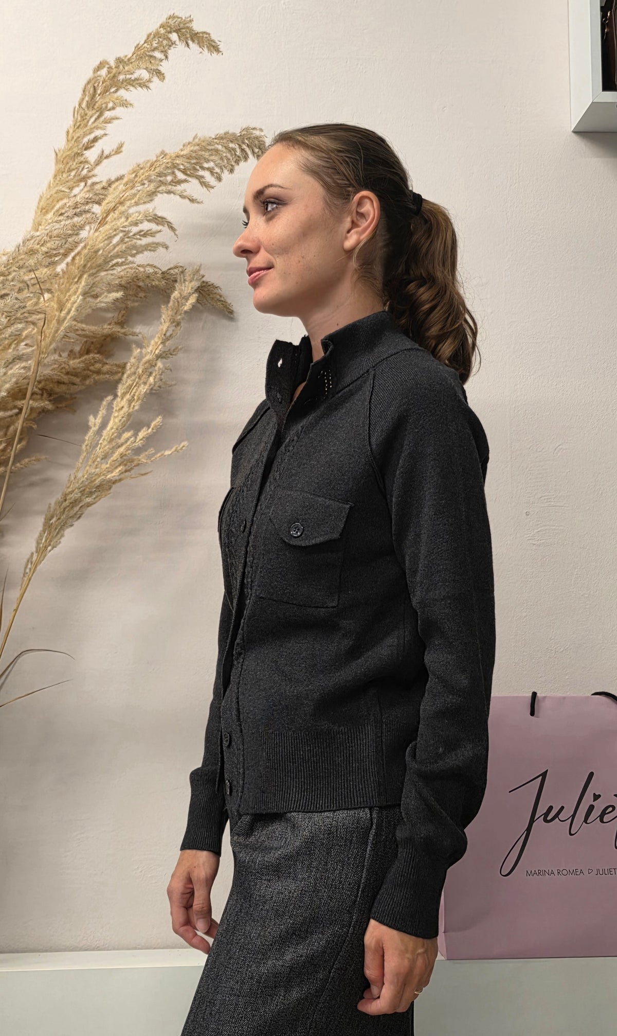 Cardigan Grigio Mimì-Muà