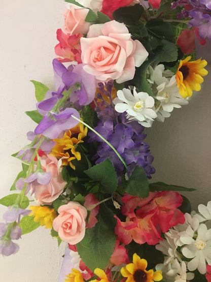 Ghirlanda Primaverile Fatta a Mano (30cm)
