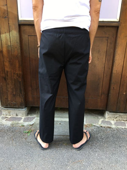 Pantalone Nero con Coulisse Gianni Lupo