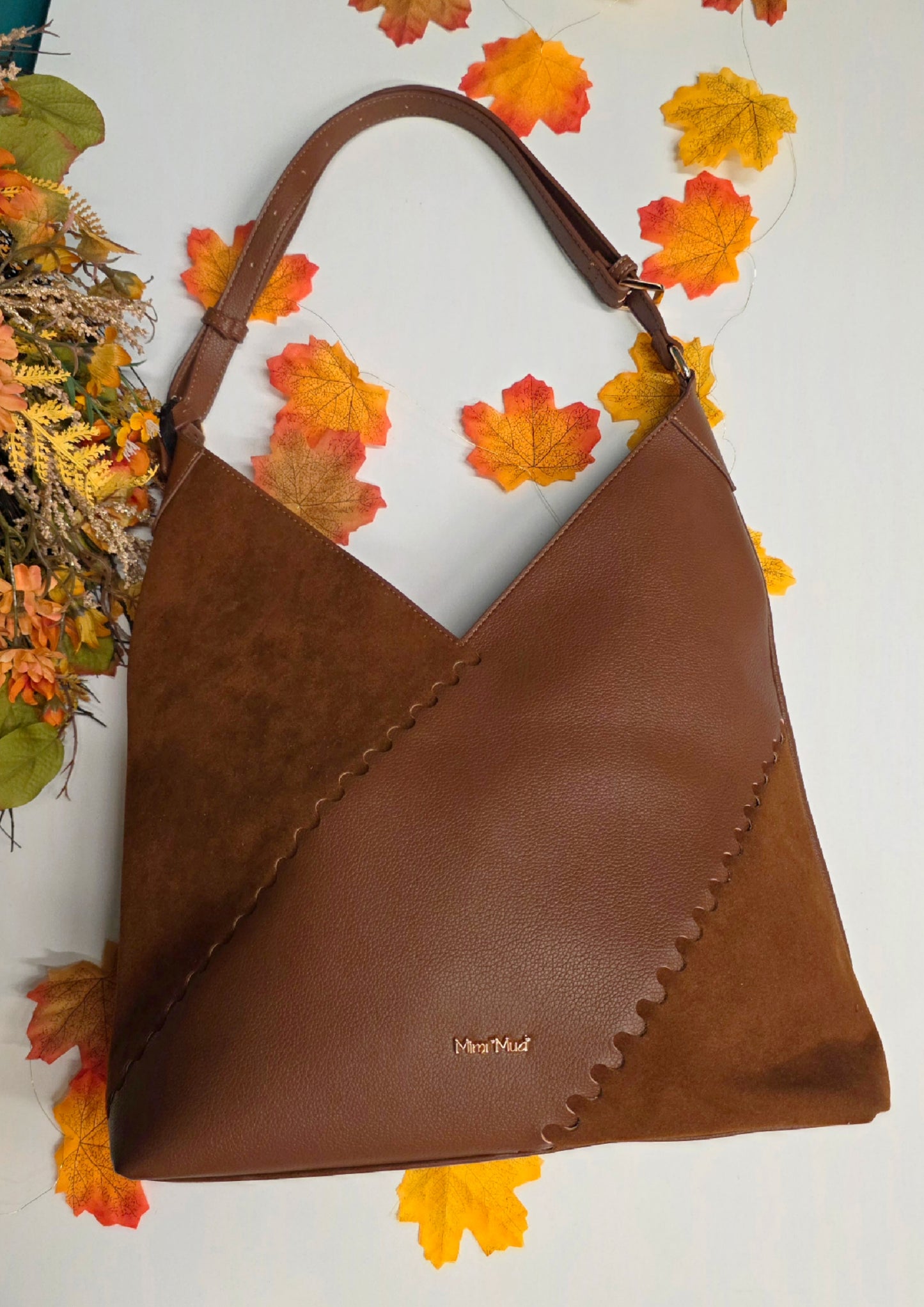 Borsa a spalla marrone