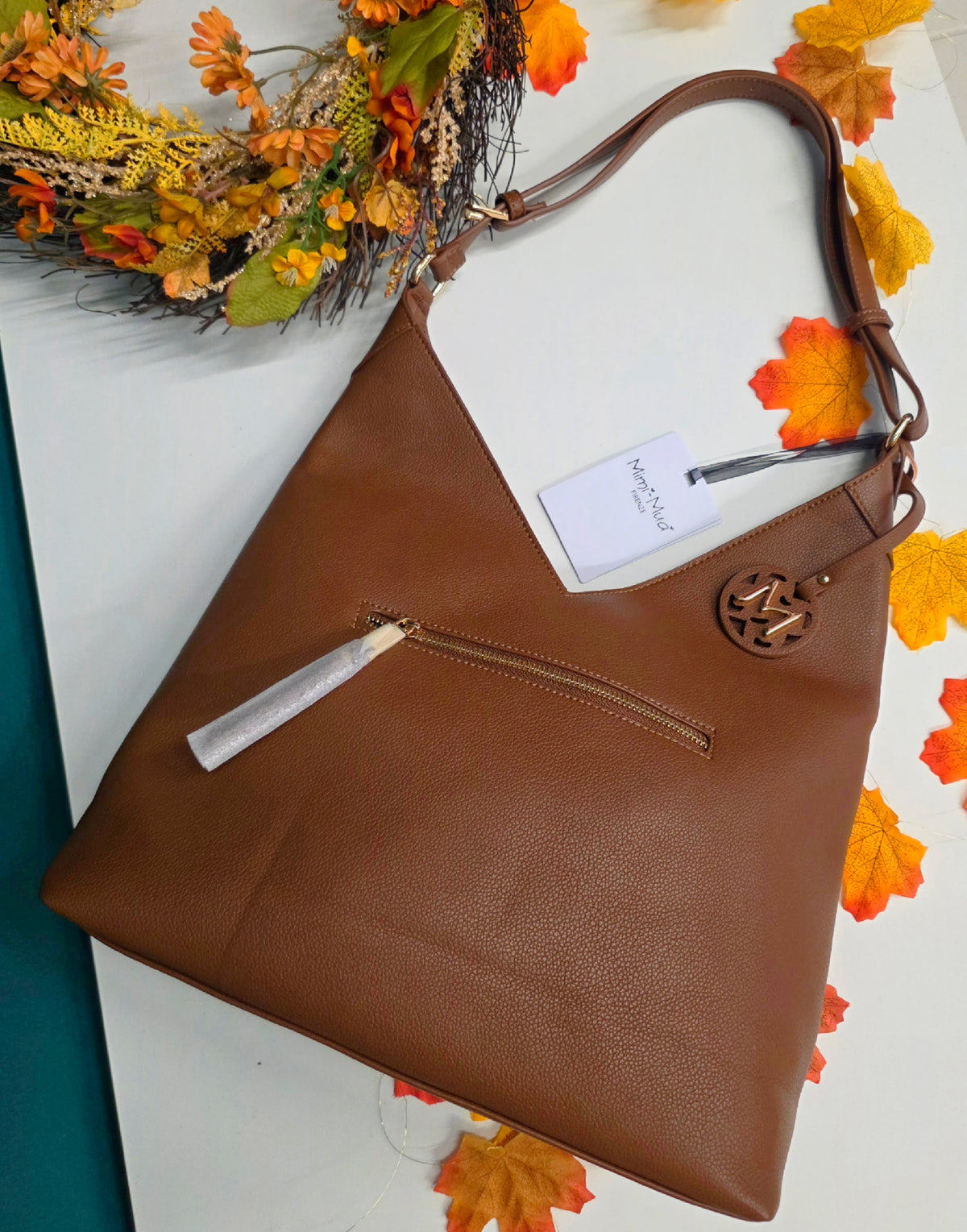 Borsa a spalla marrone