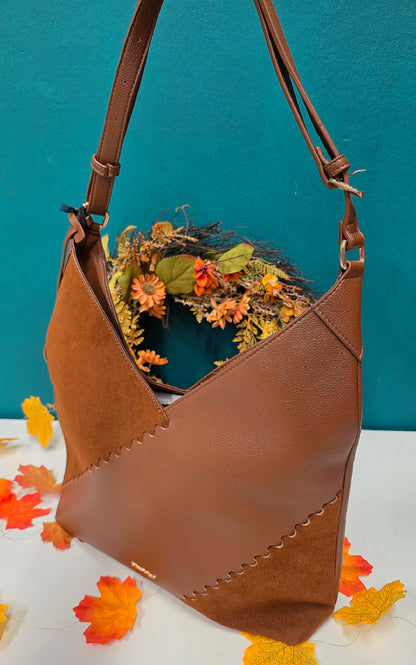 Borsa a spalla marrone