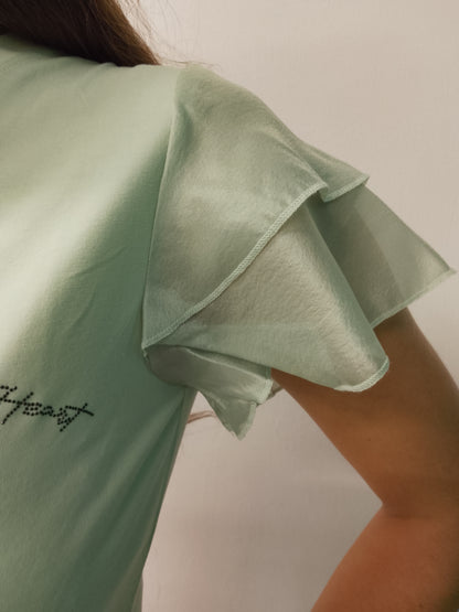 T-Shirt verde menta Mimì-Muà