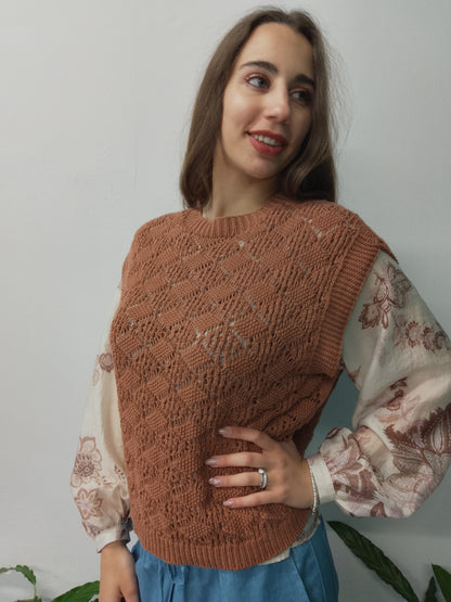 Gilet in cotone traforato Myastreet