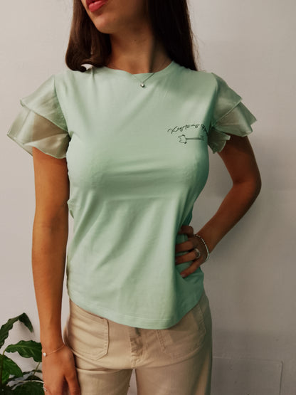 T-Shirt verde menta Mimì-Muà