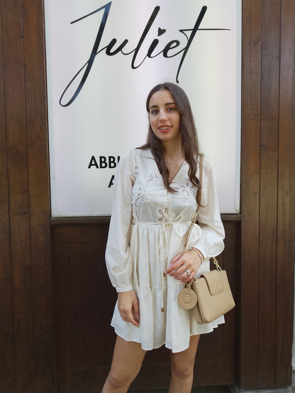 Abito Beige Fiori Only