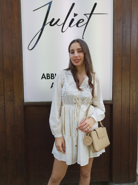 Abito Beige Fiori Only